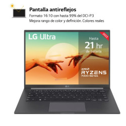 LG PORTATIL (14U70R-G.AP56B) ULTRA PRO, 14", RYZEN5, 8GB RAM, 512GB SSD, GRIS