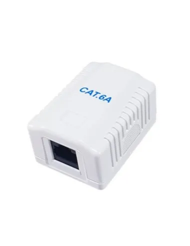 Roseta de superficie equip cat 6a 1 puerto hembra rj45