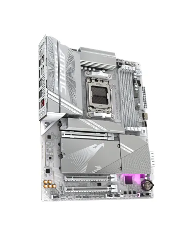 GIGABYTE X870 AORUS ELITE WIFI7 ICE Placa Base - Compatible con CPUs AMD Ryzen 9000, 16+2+2 fases VRM digital, hasta 8200MHz