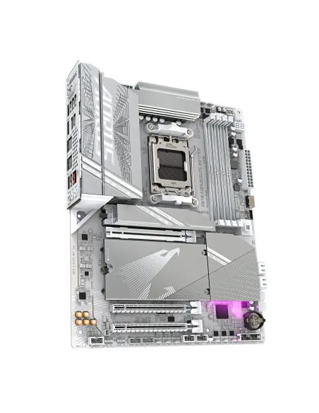 GIGABYTE X870 AORUS ELITE WIFI7 ICE Placa Base - Compatible con CPUs AMD Ryzen 9000, 16+2+2 fases VRM digital, hasta 8200MHz