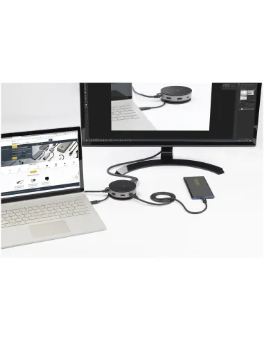 StarTech.com Adaptador Multipuertos USB-C - Docking Station USB 3.1 Gen 2 Tipo C con Vídeo HDMI, DisplayPort de 4K a 60Hz o VGA