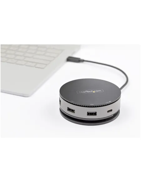 StarTech.com Adaptador Multipuertos USB-C - Docking Station USB 3.1 Gen 2 Tipo C con Vídeo HDMI, DisplayPort de 4K a 60Hz o VGA
