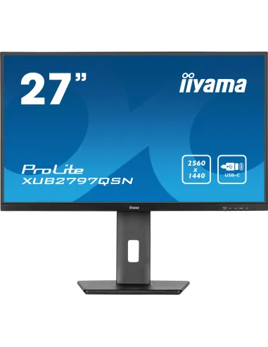 iiyama ProLite XUB2797QSN-B2 pantalla para PC 68,6 cm (27") 2560 x 1440 Pixeles 2K Ultra HD LED Negro