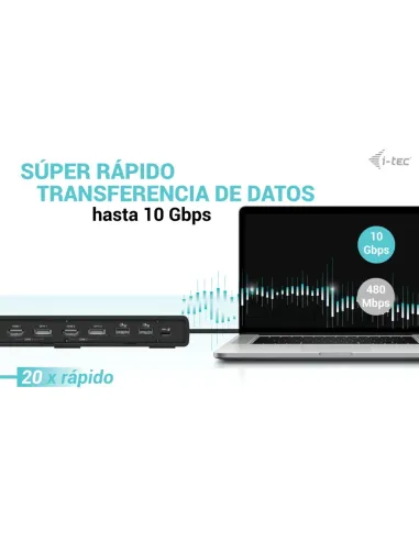 i-tec USB 3.0   USB-C   Thunderbolt 3 Dual Display Docking Station Gen2 + Power Delivery 100W