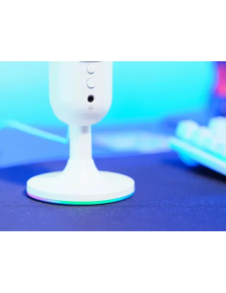 Trust GXT 234P Yunix Blanco Micrófono de superficie para mesa