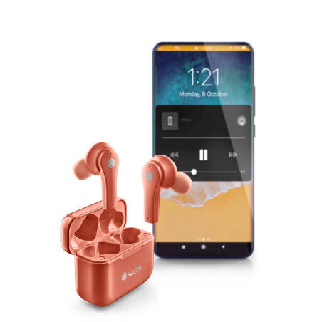 NGS ARTICA BLOOM Auriculares Inalámbrico Dentro de oído Llamadas Música USB Tipo C Bluetooth Coral