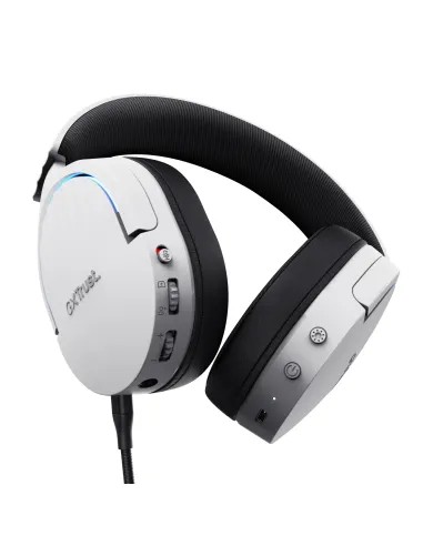Trust GXT 491W FAYZO Auriculares Inalámbrico y alámbrico Diadema Juego USB Tipo C Bluetooth Negro, Blanco