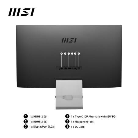 MSI Modern MD271UL pantalla para PC 68,6 cm (27") 3840 x 2160 Pixeles 4K Ultra HD Gris
