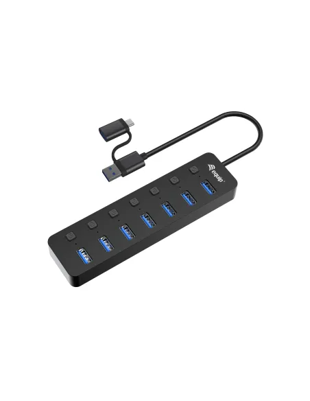 Equip 128965 hub de interfaz USB 3.2 Gen 1 (3.1 Gen 1) Type-A 5000 Mbit s Negro