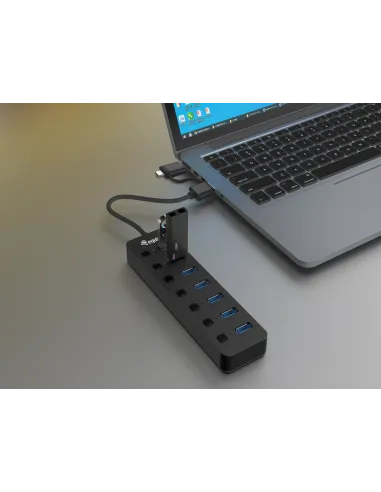 Equip 128965 hub de interfaz USB 3.2 Gen 1 (3.1 Gen 1) Type-A 5000 Mbit s Negro