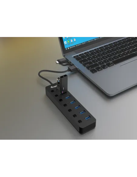 Equip 128965 hub de interfaz USB 3.2 Gen 1 (3.1 Gen 1) Type-A 5000 Mbit s Negro