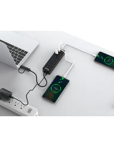 Equip 128965 hub de interfaz USB 3.2 Gen 1 (3.1 Gen 1) Type-A 5000 Mbit s Negro