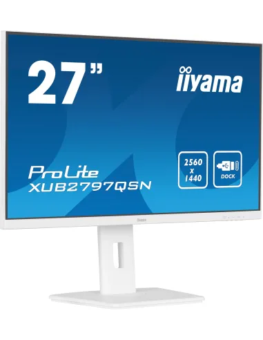 iiyama G-MASTER XUB2797QSN-W2 pantalla para PC 68,6 cm (27") 2560 x 1440 Pixeles 4K Ultra HD LED Blanco