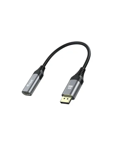 Equip 133445 adaptador de cable de vídeo 0,15 m DisplayPort HDMI Negro, Gris