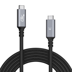Ewent EC1070 cable USB 1 m USB4 Gen 3x2 USB C Negro