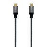 AISENS – USB 3.2 Gen2x2 Aluminum Cable 20Gbps 8K@30Hz 5A 100W E-Mark, Type USB-C M-USB-C M, Grey, 1.5 m