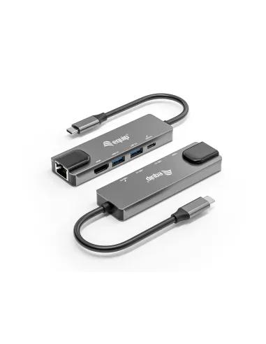 Equip 133489 base para portátil y replicador de puertos Alámbrico USB 3.2 Gen 1 (3.1 Gen 1) Type-C Gris