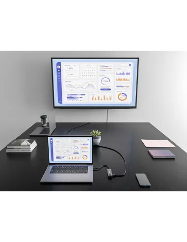 Equip 133489 base para portátil y replicador de puertos Alámbrico USB 3.2 Gen 1 (3.1 Gen 1) Type-C Gris