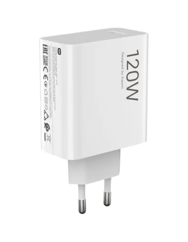 Cargador xiaomi hypercharge combo tipo a 120w con cable usb c 1m - color blanco