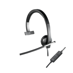 Logitech USB Headset Mono H650e Auriculares Diadema Negro, Gris