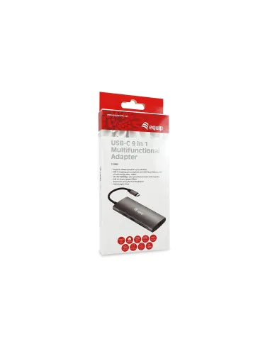 Equip 133490 base para portátil y replicador de puertos Alámbrico USB 3.2 Gen 1 (3.1 Gen 1) Type-C Gris
