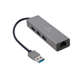 ADAPTADOR DE RED GEMBIRD USB AM GIGABIT CON HUB DE 3 PUERTOS USB 3.0