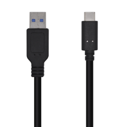 AISENS Cable USB 3.1 Gen 2 10 Gbps 3 A, Tipo C/M-A/M, Negro, 1.5m