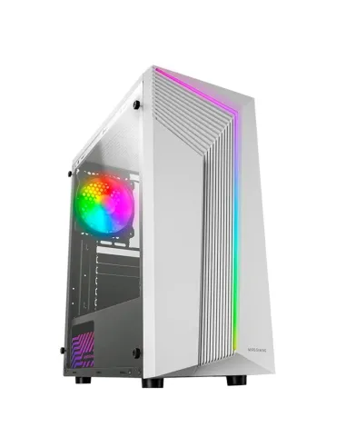 Caja ordenador mars gaming mc - x7 atx argb cristal templado blanco