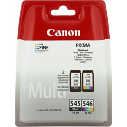 Canon PG-545XL/CL546XL cartucho de tinta 2 pieza(s) Original Rendimiento estándar Negro, Cian, Amarillo, Magenta