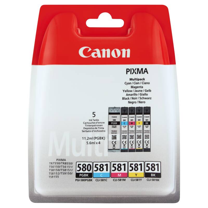 Canon PGI-580/CLI-581 cartucho de tinta Original Color Negro, Cian, Magenta, Amarillo