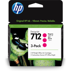 HP Paquete de 3 cartuchos de Tinta DesignJet 712 magenta de 29 ml