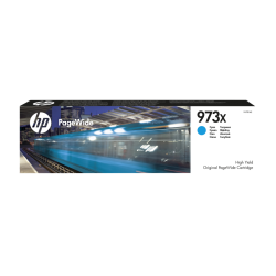 HP Cartucho Color cian original PageWide 973X de alto rendimiento