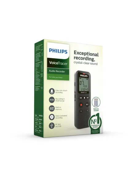 Philips VoiceTracer 8 kHz Negro