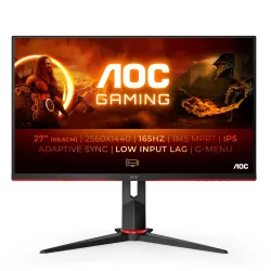 AOC Q27G2S EU pantalla para PC 68,6 cm (27") 2560 x 1440 Pixeles Quad HD LED Negro, Rojo