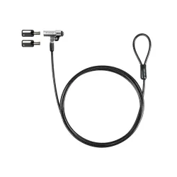 TooQ Cable de Seguridad Tipo NANO con Llave para Portátiles 1.5 metros, Negro