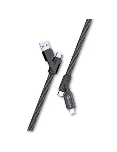 Cable qcharx porto multicabezal - usb a c - usb a lt - usb c a usb c - usb c a lt