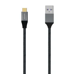 AISENS Cable USB 3.1 Gen2 Aluminio 10Gbps 3A, Tipo USB-C M-A M, Gris, 0.5M