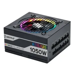 UNYKAch ATX Atilus RGB Black 1050W unidad de fuente de alimentación 20+4 pin ATX Negro