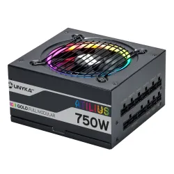 UNYKAch ATX Atilus RGB Black 750W unidad de fuente de alimentación 20+4 pin ATX Negro