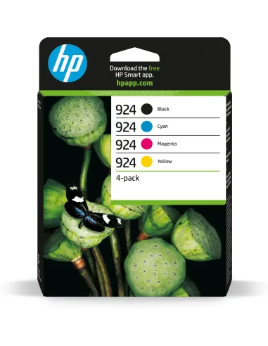 HP Paquete de 4 Cartuchos de Tinta Original 924 CMYK