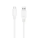 Nanocable Cable USB 3.1, Gen2 10 Gbps 3A, tipo USB-C M-A M, Blanco, 1 m