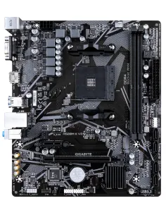 GIGABYTE Placa base A520M K V2 - Compatible con CPUs AMD Ryzen serie 5000 AM4, hasta 5100MHz DDR4 (OC), PCIe Gen3 x4 M.2, LAN 2