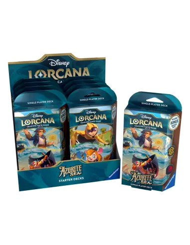 Juego de cartas disney lorcana tcg azurite sea starter decki nglés