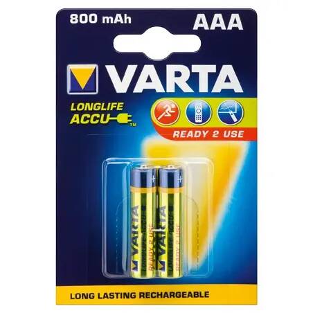 Varta AAA 800mAh NiMH 2-BL RTU Batería recargable Níquel-metal hidruro (NiMH)