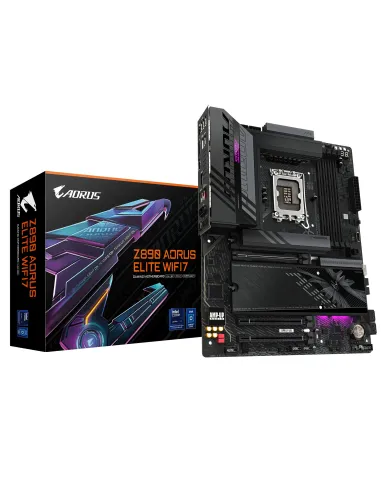 GIGABYTE Placa base Z890 AORUS ELITE WIFI7 - Compatible con CPUs Intel Core Ultra (Serie 2), VRM de 16+1+2 fases, hasta 8800MHz