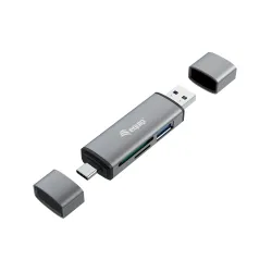 Equip 245460 lector de tarjeta USB 3.2 Gen 1 (3.1 Gen 1) Type-A Type-C Gris