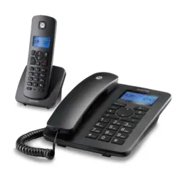 Motorola C4201 Teléfono DECT analógico Identificador de llamadas Negro