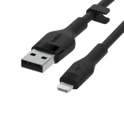 Belkin Cbl Silicqe USB-A LTG 2M noir Negro