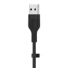 Belkin Cbl Silicqe USB-A LTG 2M noir Negro