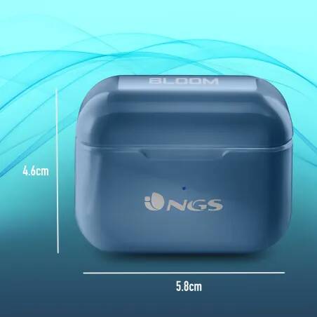 NGS ARTICA BLOOM Auriculares Inalámbrico Dentro de oído Llamadas Música USB Tipo C Bluetooth Azul